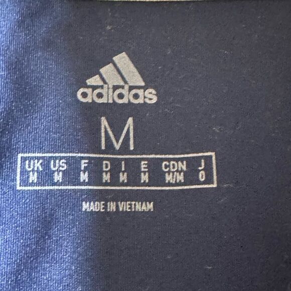 Adidas Polo Mens Size Medium USA Golf All Day 2.0 Colorblock Polo Navy Gray - Picture 5 of 10